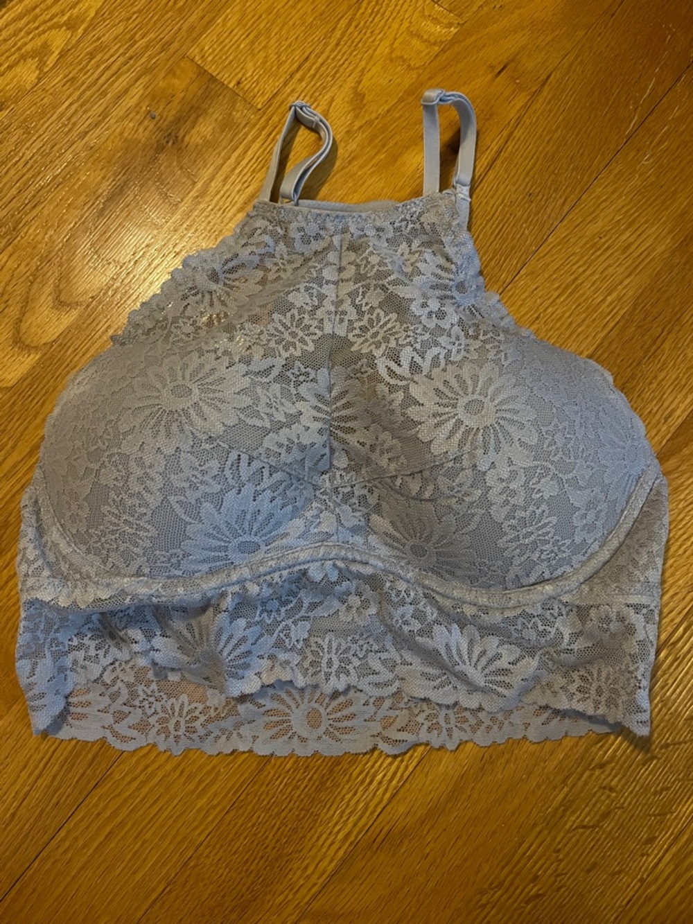 Light purple Lace High-Neck Bralette - Women Intimates